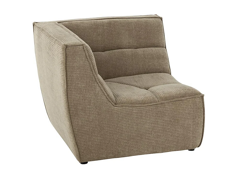 Module Canapé d'Angle Matelassé "Grid" 98cm Taupe Foncé