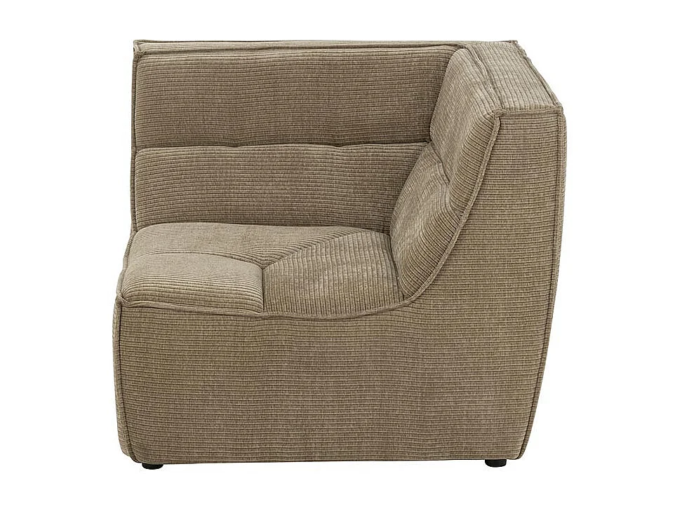 Module Canapé d'Angle Matelassé "Grid" 98cm Taupe Foncé