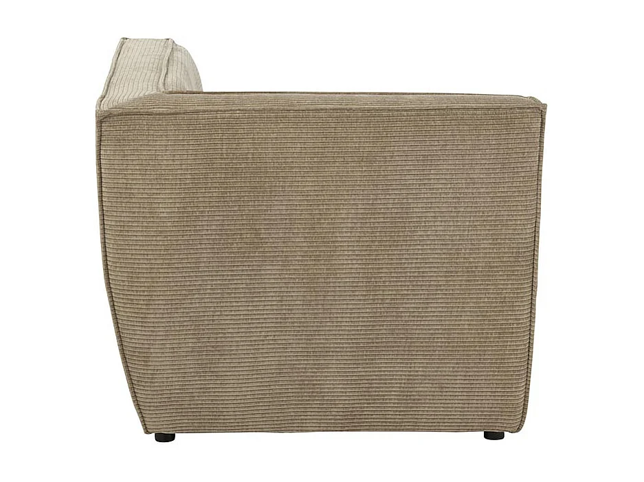 Module Canapé d'Angle Matelassé "Grid" 98cm Taupe Foncé
