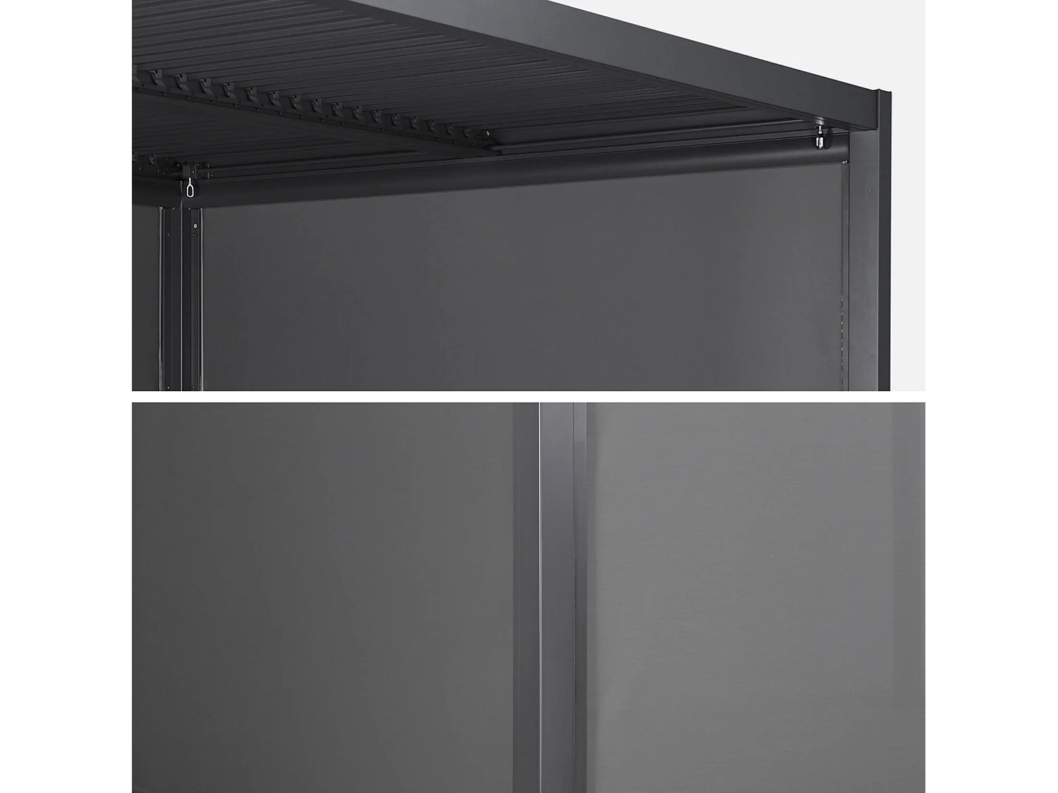 Pergola bioclimatica 3x4m con tenda da 3m + tenda da 4m i sweeek