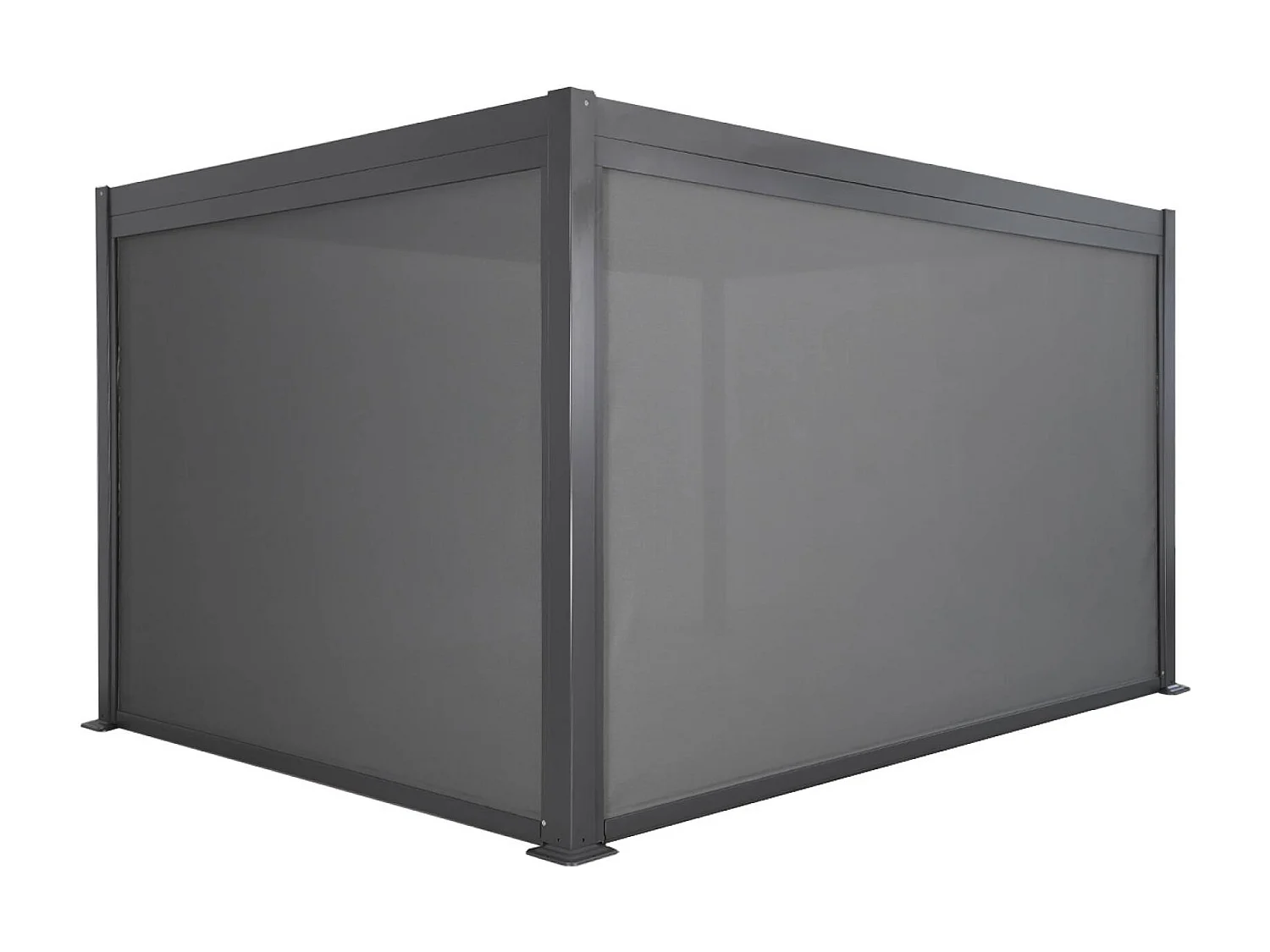 Pérgola bioclimática  aluminio y acero 3x4m con toldo de 3m + toldo de