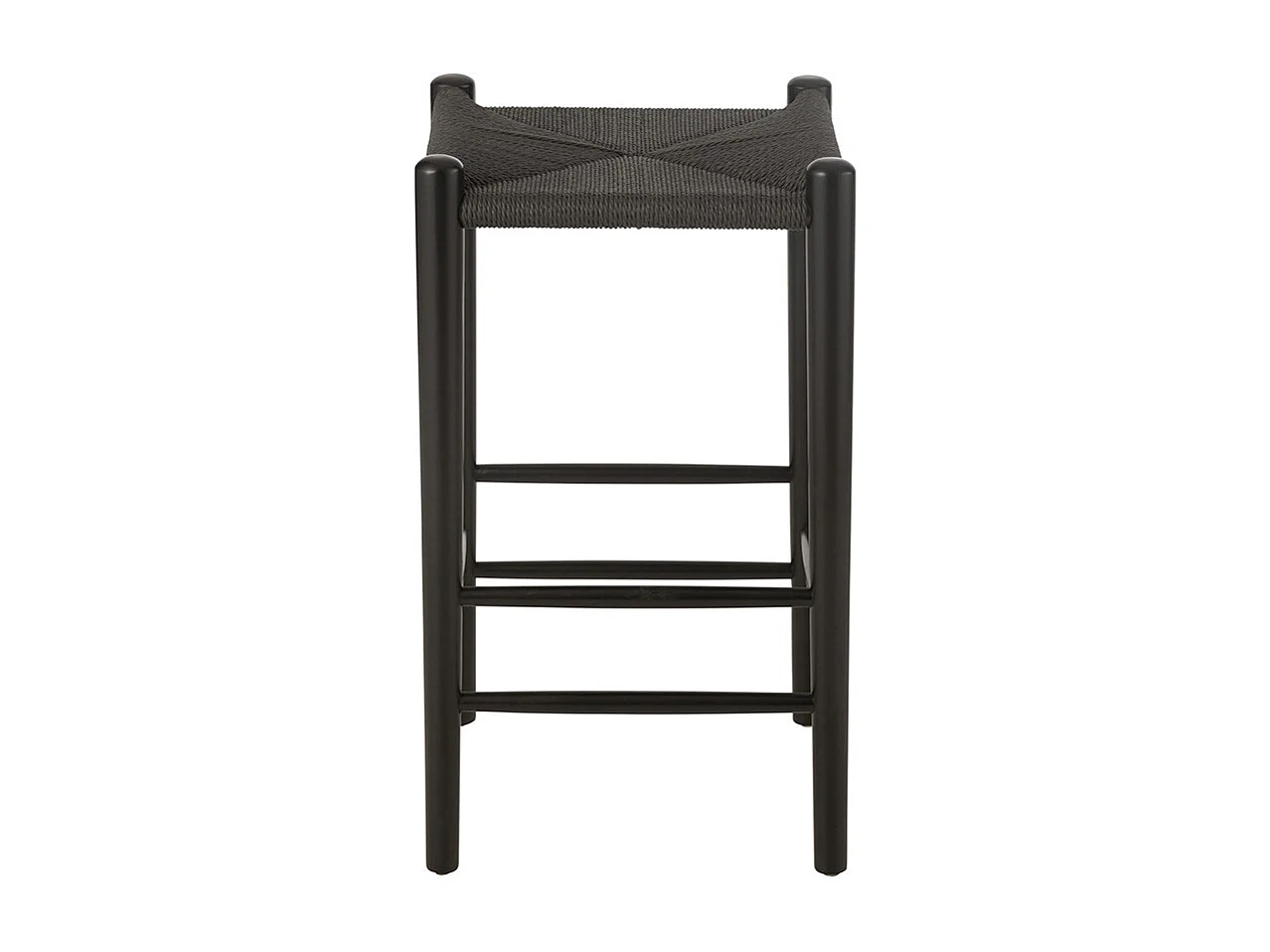 Tabouret de Bar en Bois "Orient" 66cm Noir