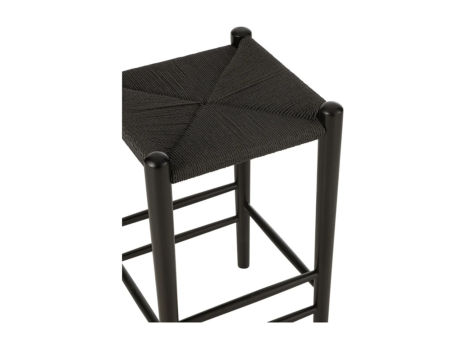 Tabouret de Bar en Bois "Orient" 66cm Noir