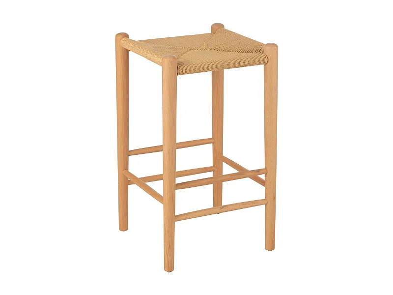 Tabouret de Bar en Bois "Orient" 66cm Naturel