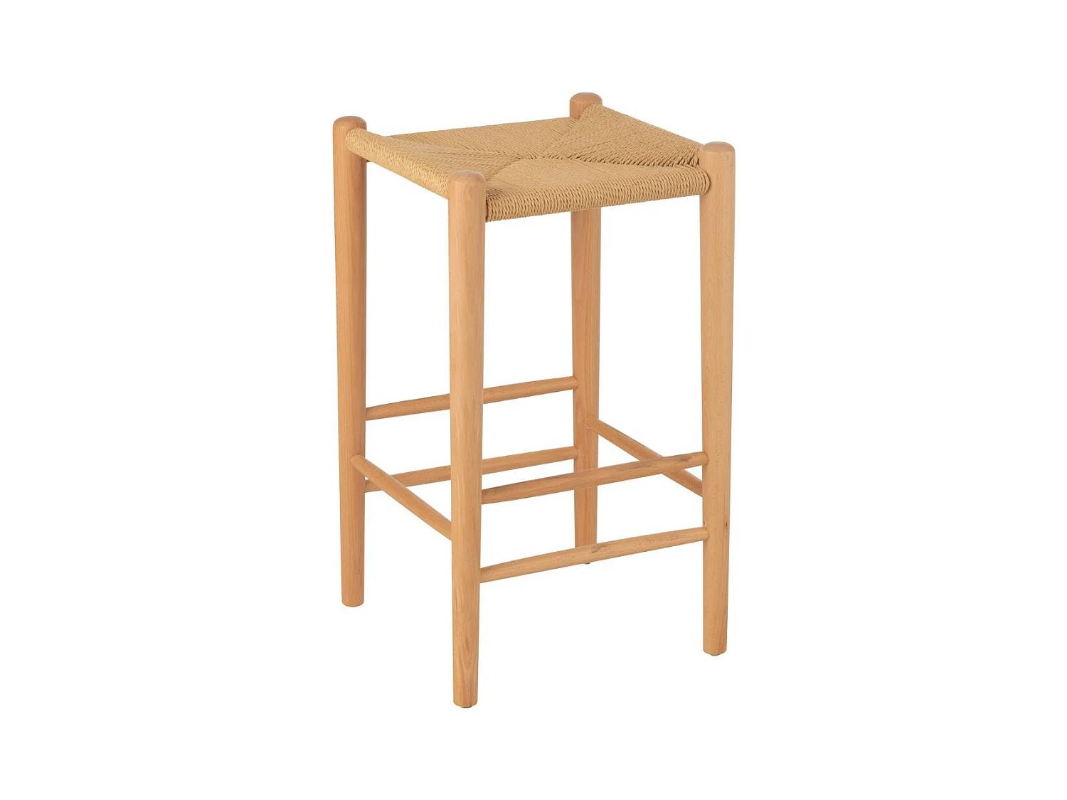 Tabouret de Bar en Bois "Orient" 66cm Naturel