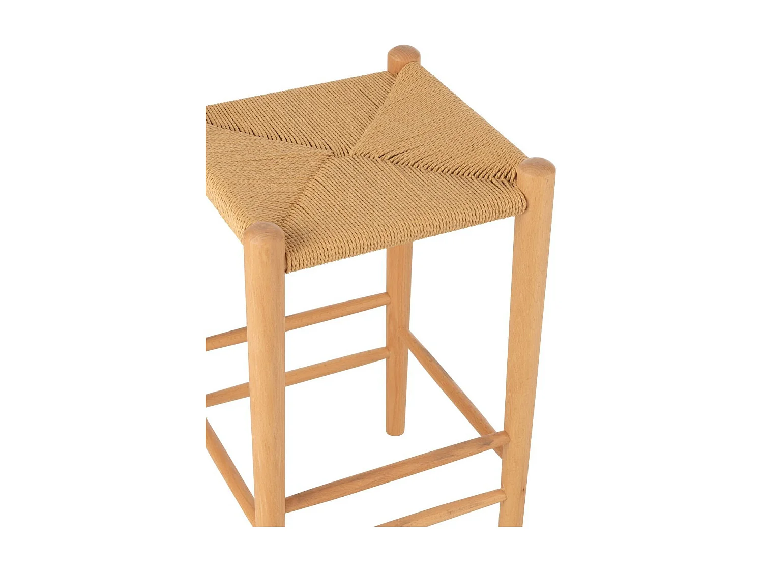 Tabouret de Bar en Bois "Orient" 66cm Naturel