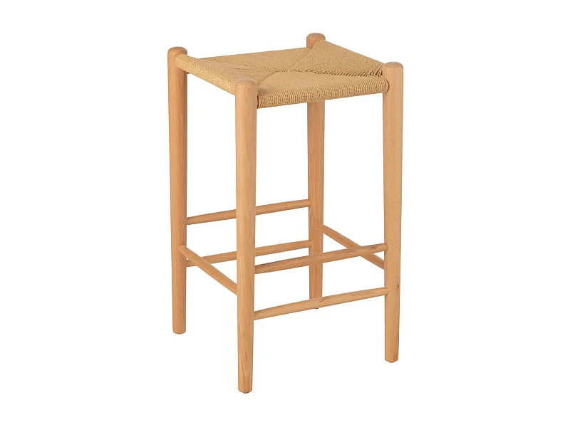Tabouret de Bar en Bois "Orient" 66cm Naturel