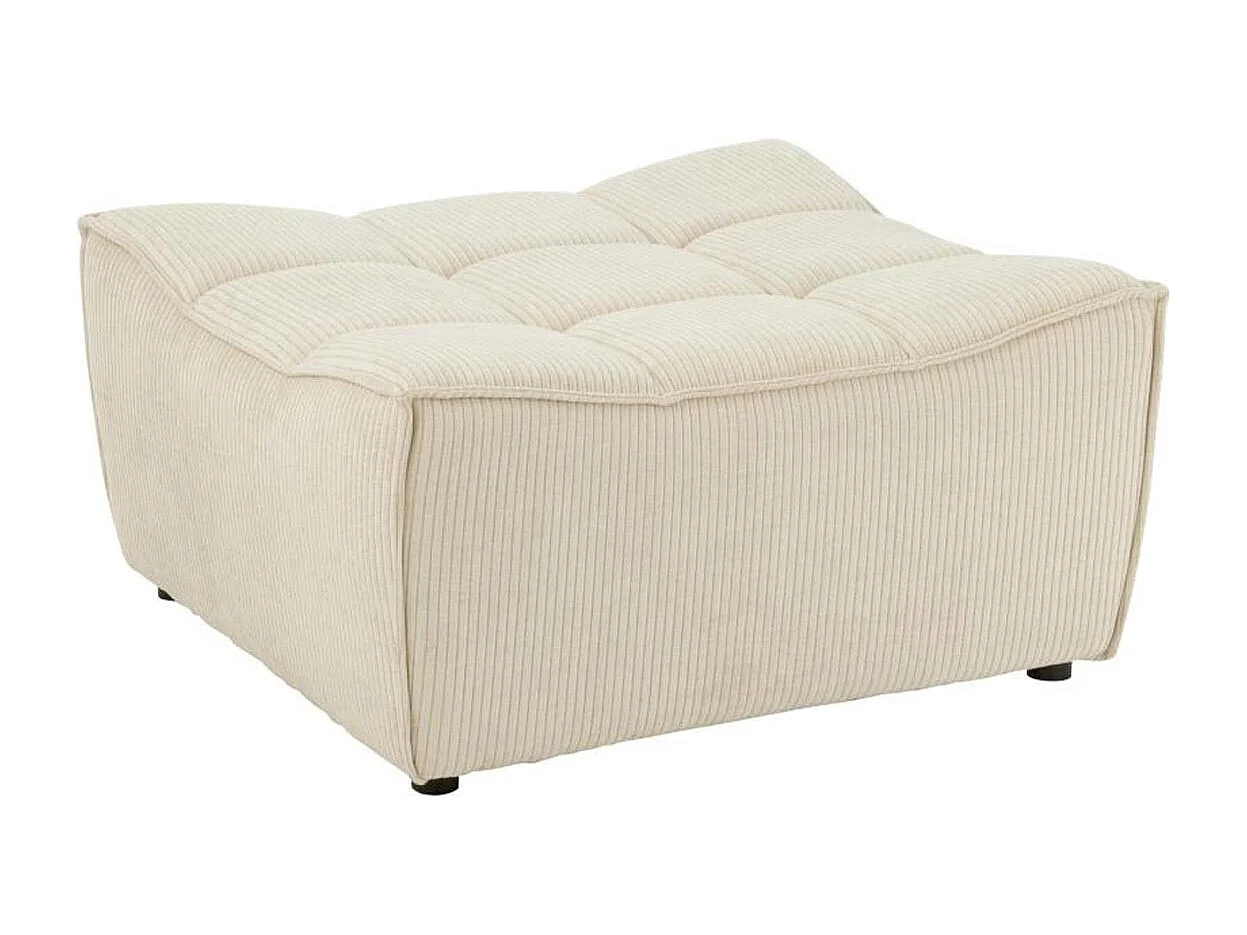 Pouf Matelassé "Grid" 92cm Beige