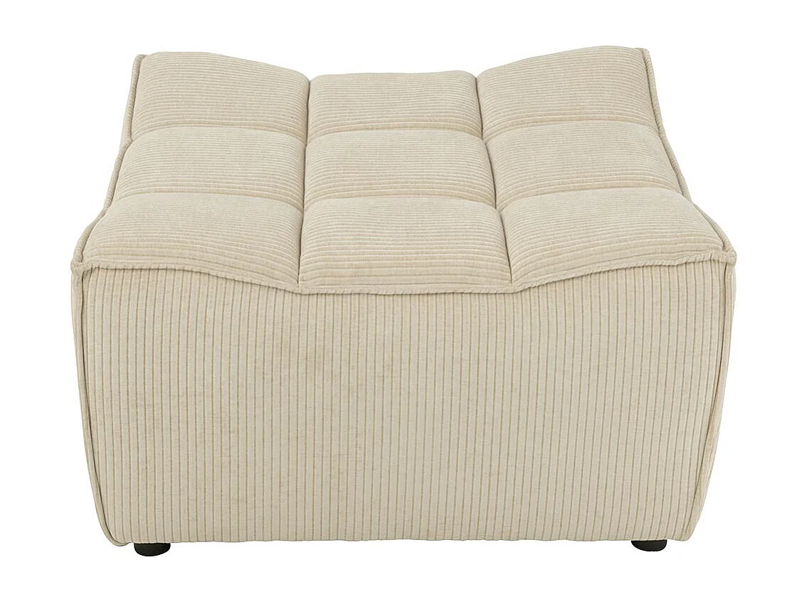 Pouf Matelassé "Grid" 92cm Beige