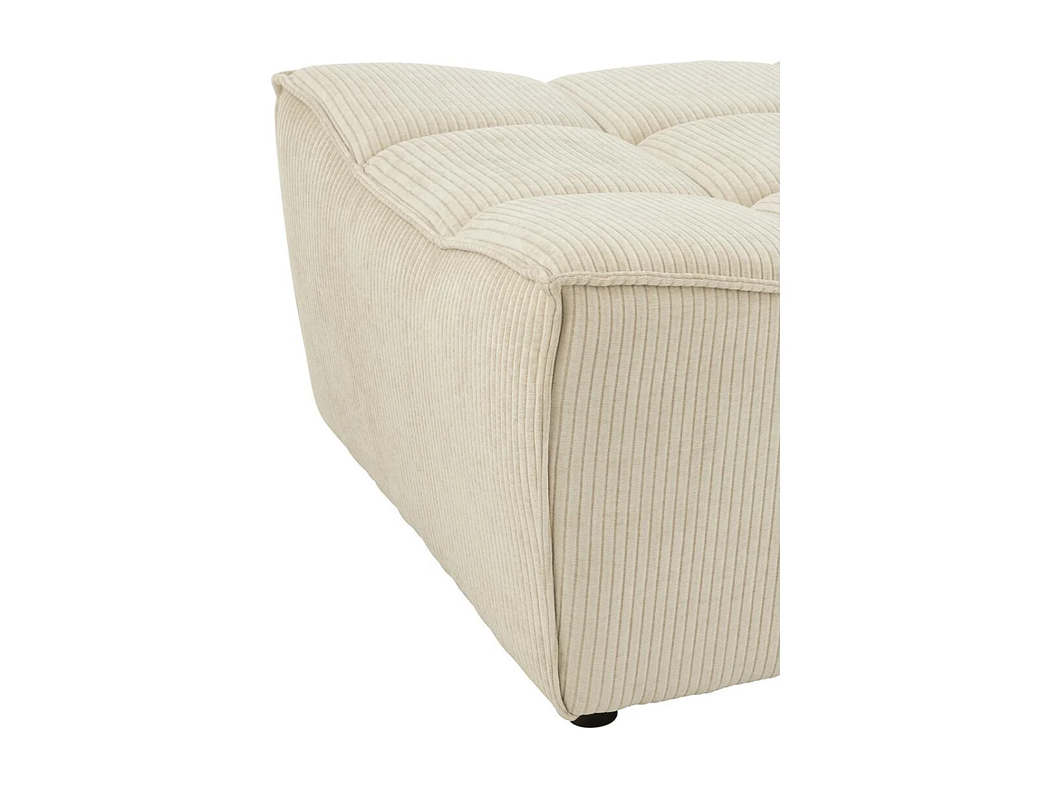 Pouf Matelassé "Grid" 92cm Beige