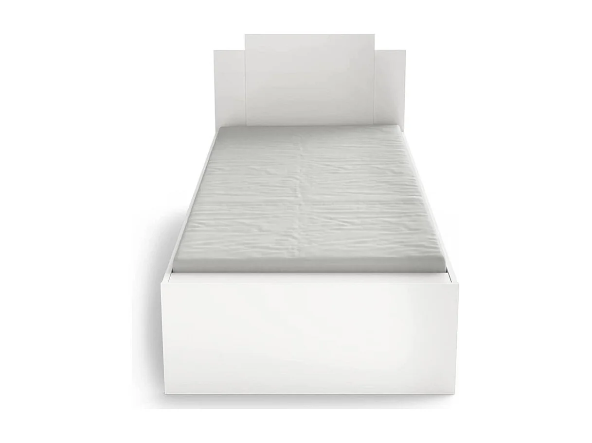 Lit simple 90x200 cm Life blanc