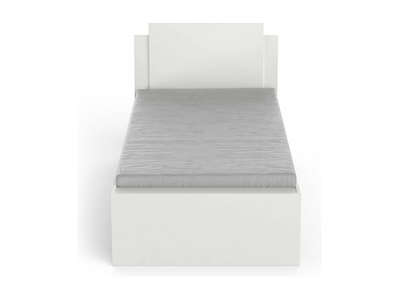 Lit simple 90x200 cm Life blanc