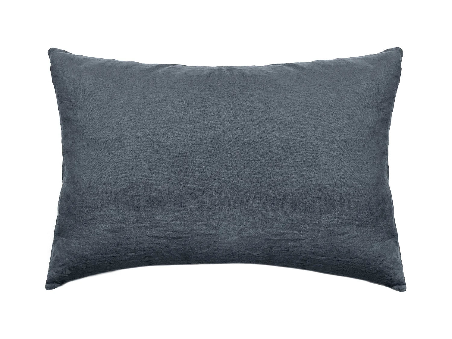 Taie d'oreiller 50x70 cm pur coton lavé PALACE noir granit