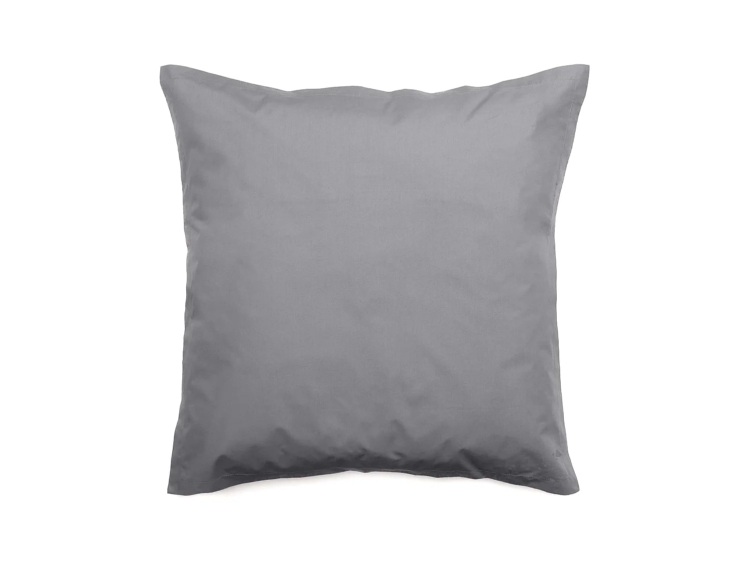 Taie d'oreiller volants plats 65x65 cm percale MANOIR gris Ardoise