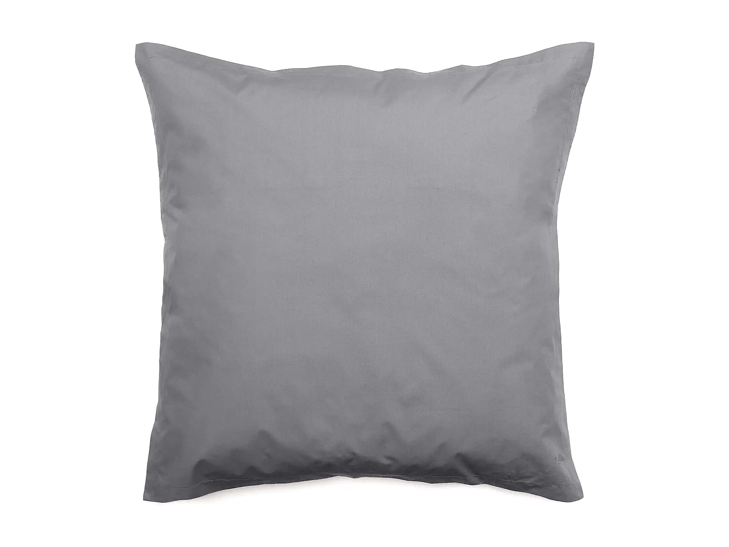 Taie d'oreiller volants plats 65x65 cm percale MANOIR gris Ardoise