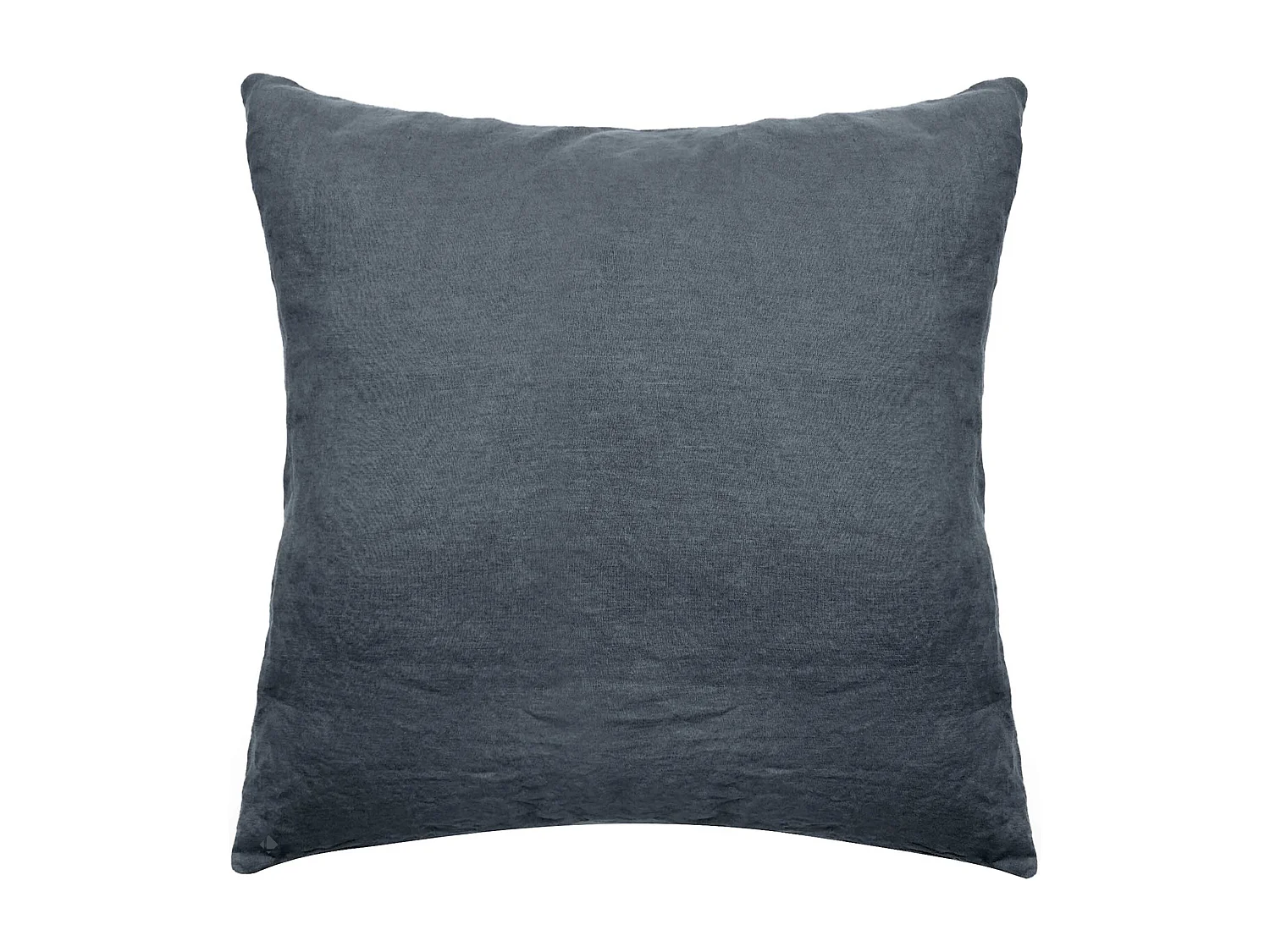 Taie d'oreiller 65x65 cm pur coton lavé PALACE noir granit