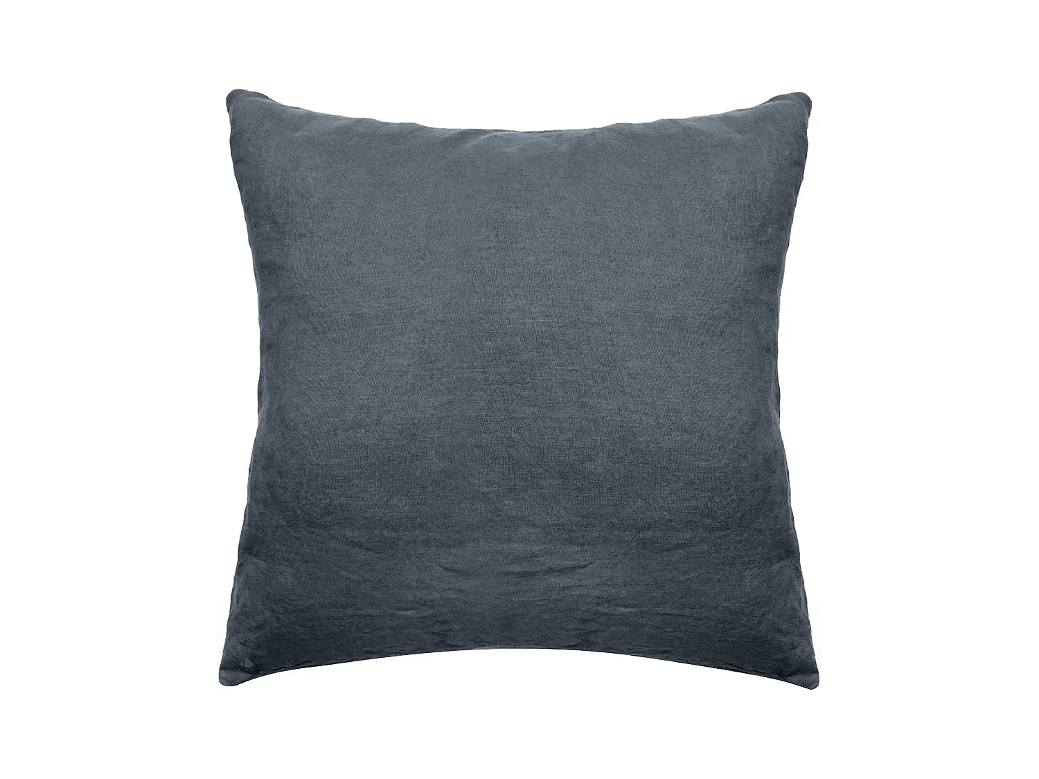 Taie d'oreiller 65x65 cm pur coton lavé PALACE noir granit