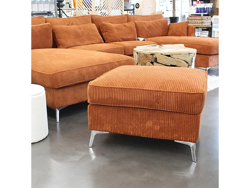 Pouf 70 x 70 cm Isla coloris ambre