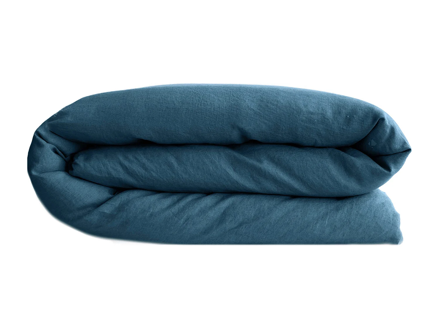 Housse de couette PALACE pur coton lavé 200x200 cm uni bleu marine