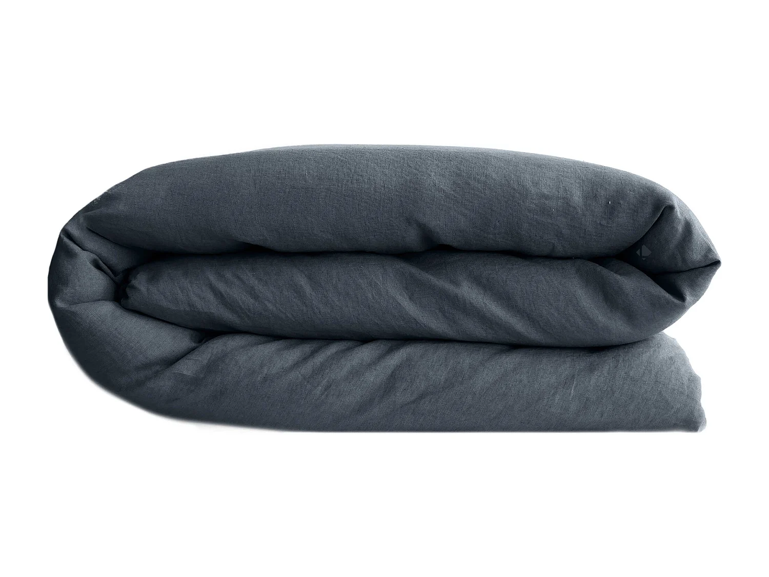 Housse de couette PALACE pur coton lavé 260x240 cm uni noir granit