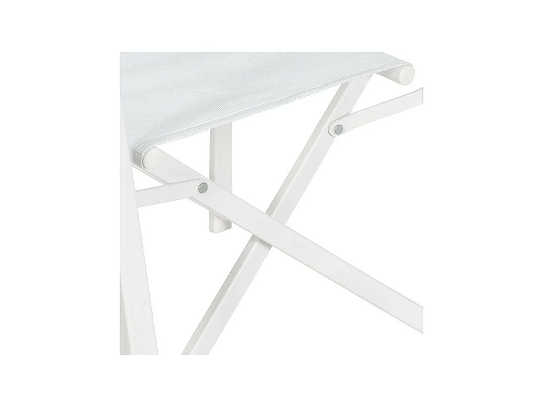 Duo de fauteuils de jardin pliants aluminium Blanc - DIRLO