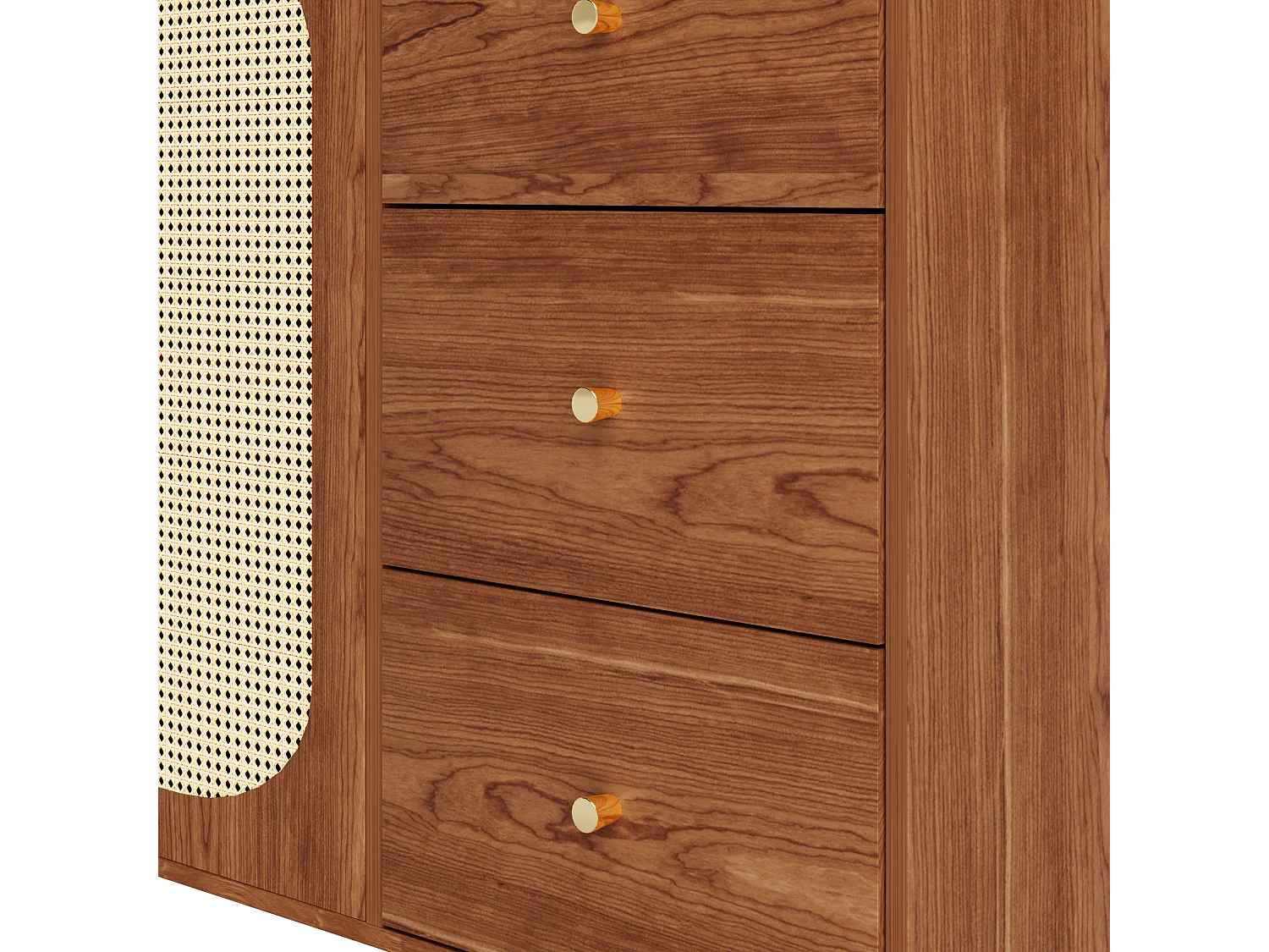 Bufor 2-drzwiowy i 6 szuflad - z MDF - Brązowy