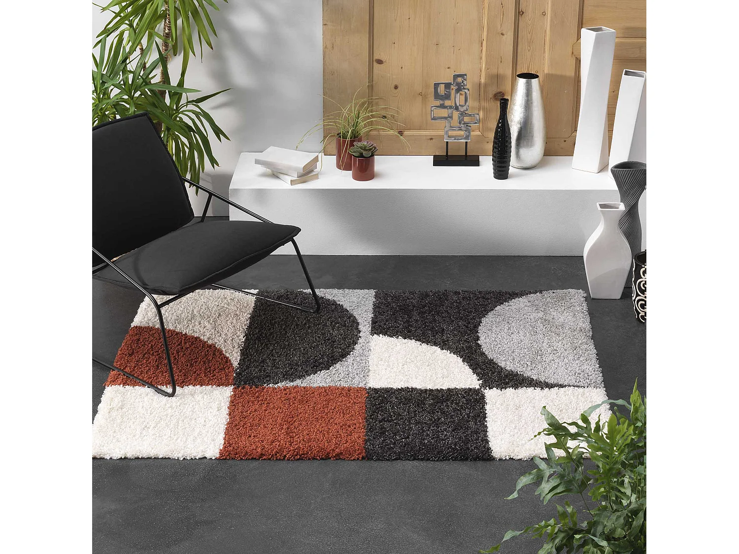 Tapis Déco Imprimé "Pola" 120x170cm Multicolore
