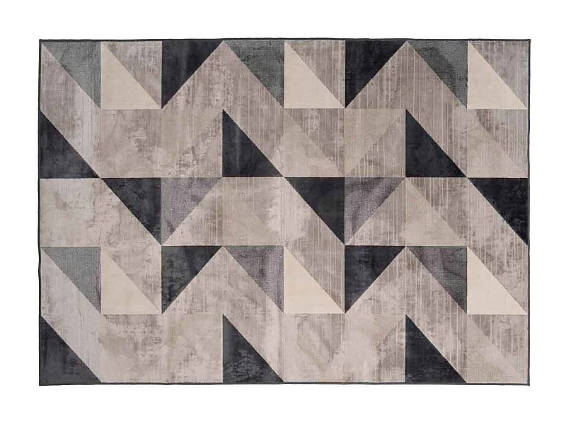 Tapis Déco Tissé "Graphic" 140x200cm Naturel