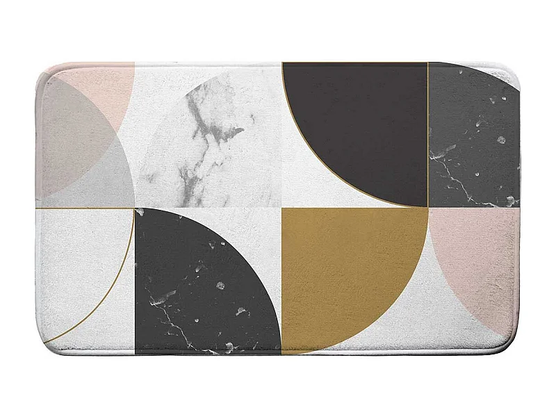 Tapis de Bain "Geomarbre" 45x75cm Rose