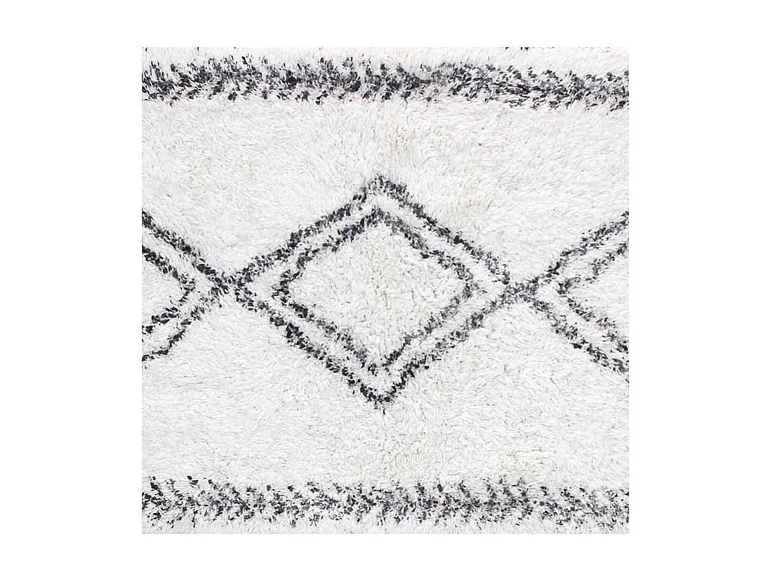 Tapis de Bain à Franges "Freya" 50x80cm Blanc