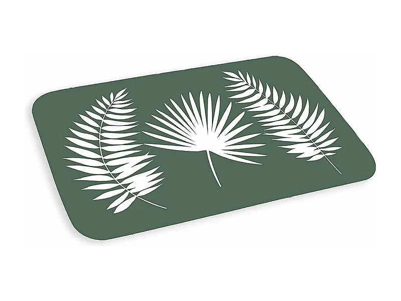 Tapis de Bain Imprimé "Jungly" 45x75cm Vert