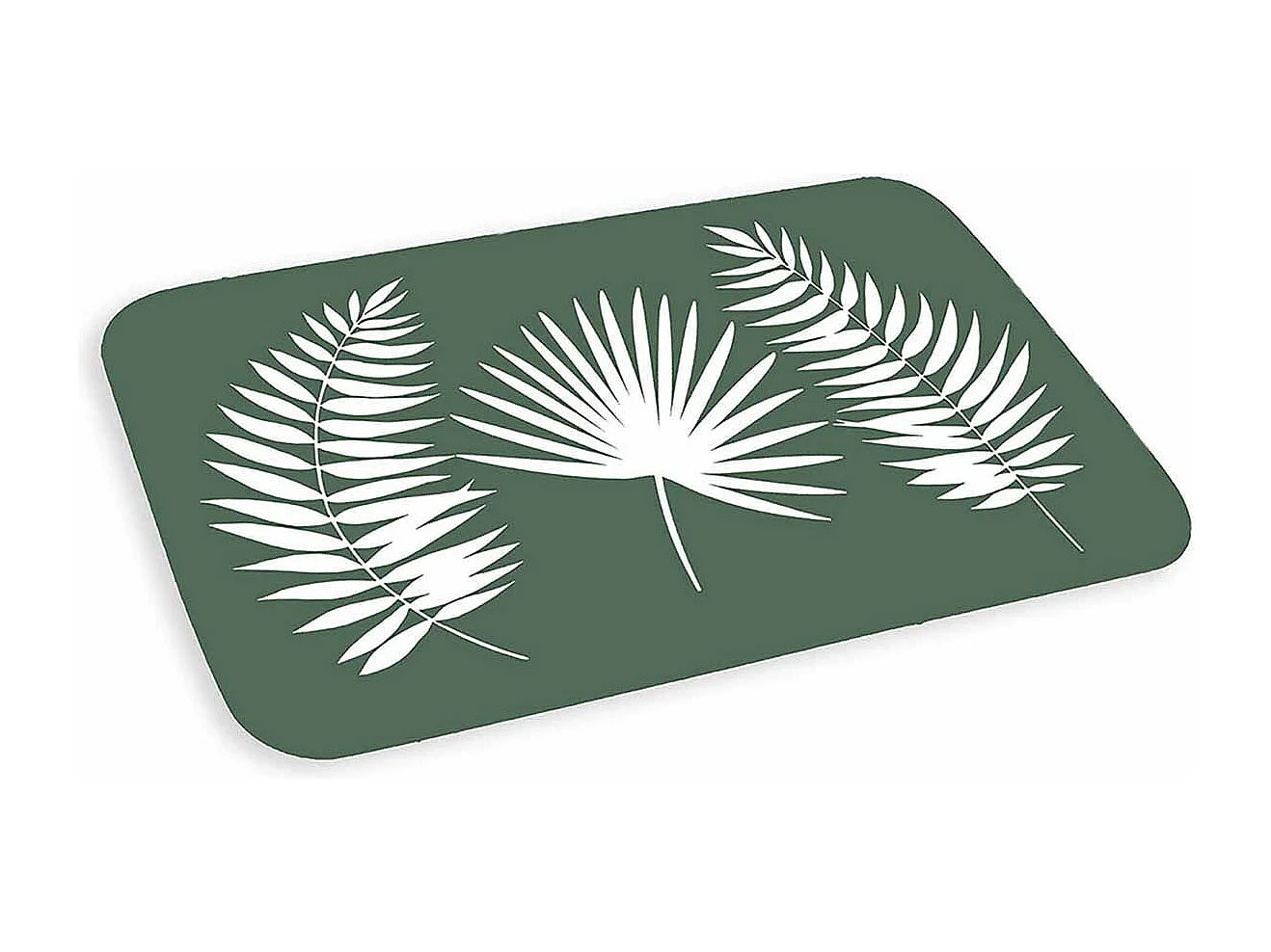 Tapis de Bain Imprimé "Jungly" 45x75cm Vert