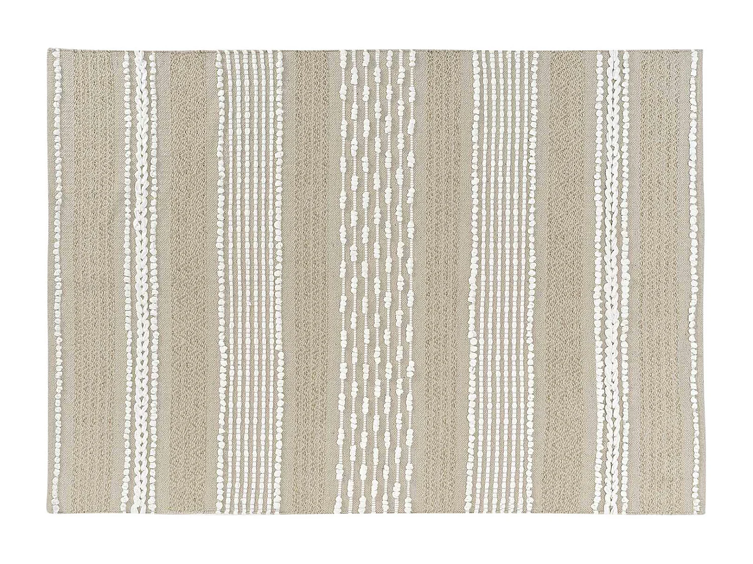 Tapis Déco "Blanca" 120x170cm Naturel & Blanc