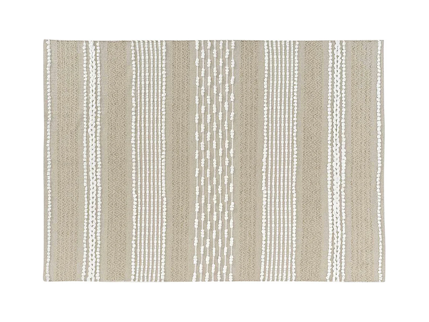 Tapis Déco "Blanca" 120x170cm Naturel & Blanc