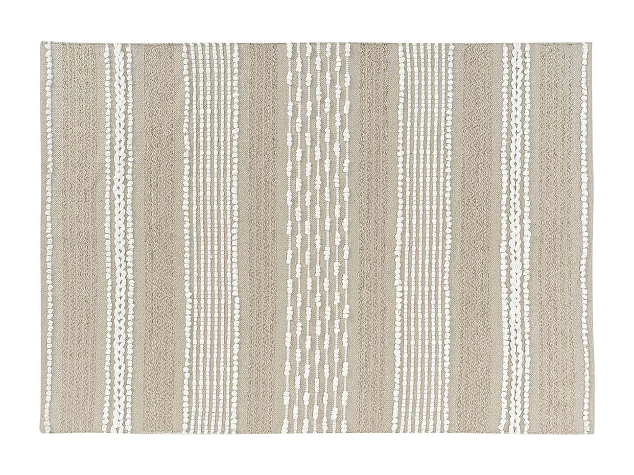 Tapis Déco "Blanca" 120x170cm Naturel & Blanc