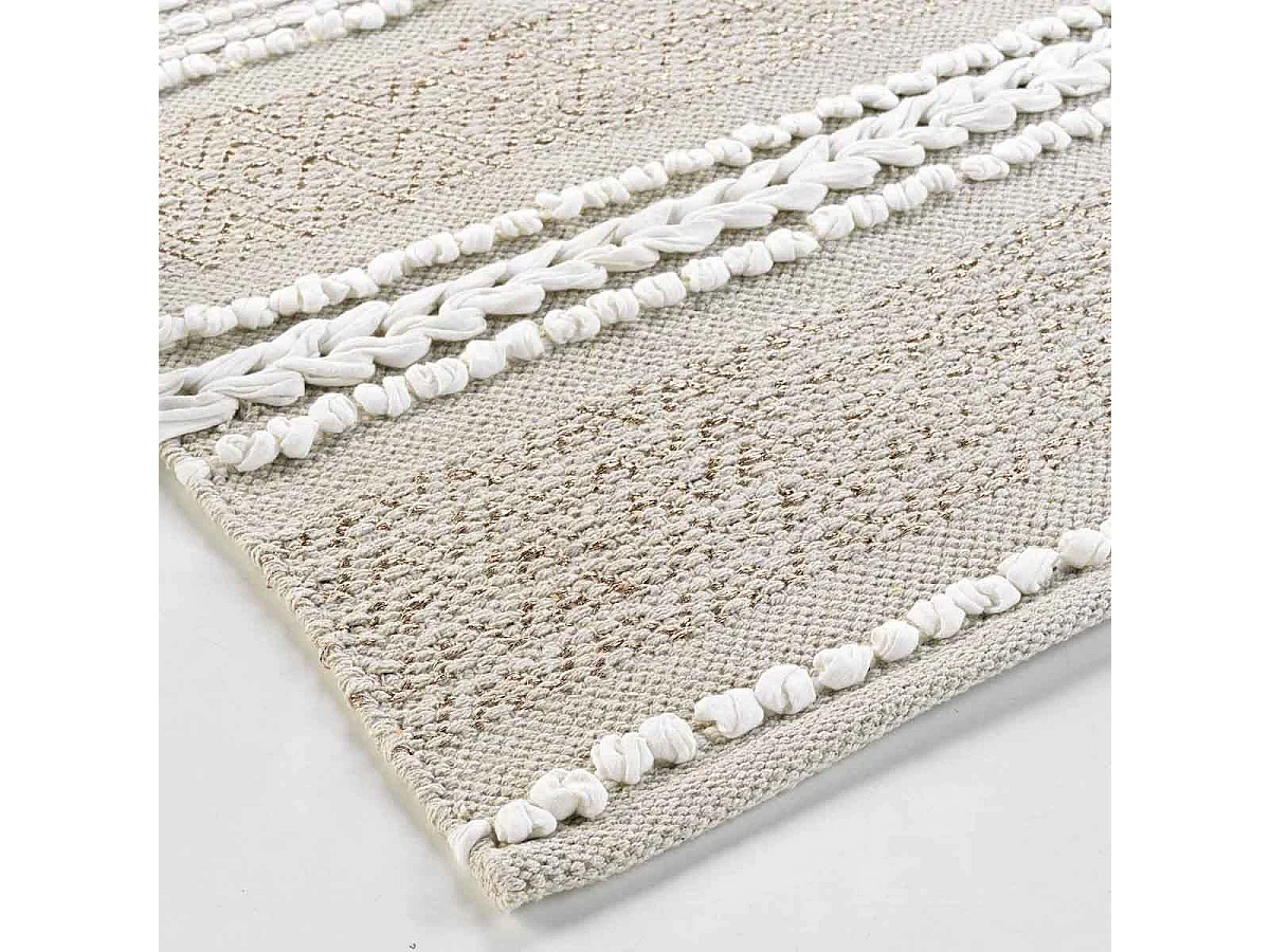 Tapis Déco "Blanca" 120x170cm Naturel & Blanc