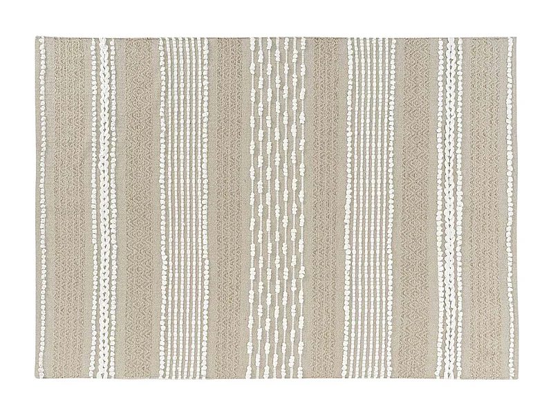 Tapis Déco "Blanca" 120x170cm Naturel & Blanc