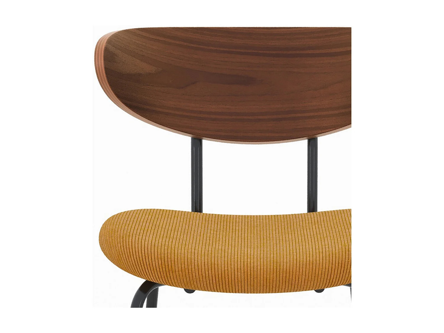 Set di 2 sedie per isola centrale in velluto a coste giallo 64,5 cm - Jade