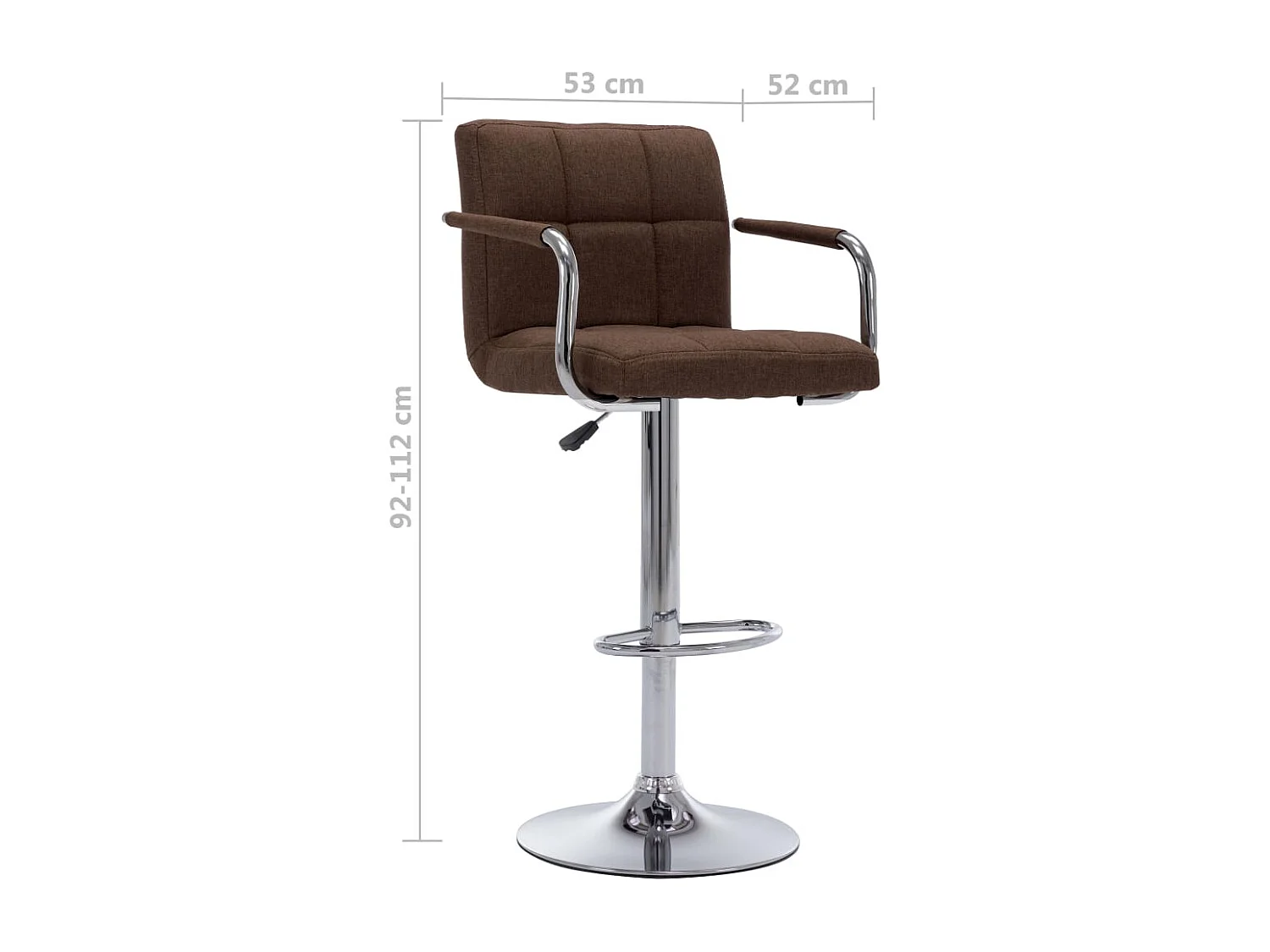 Barhocker Braun Stoff