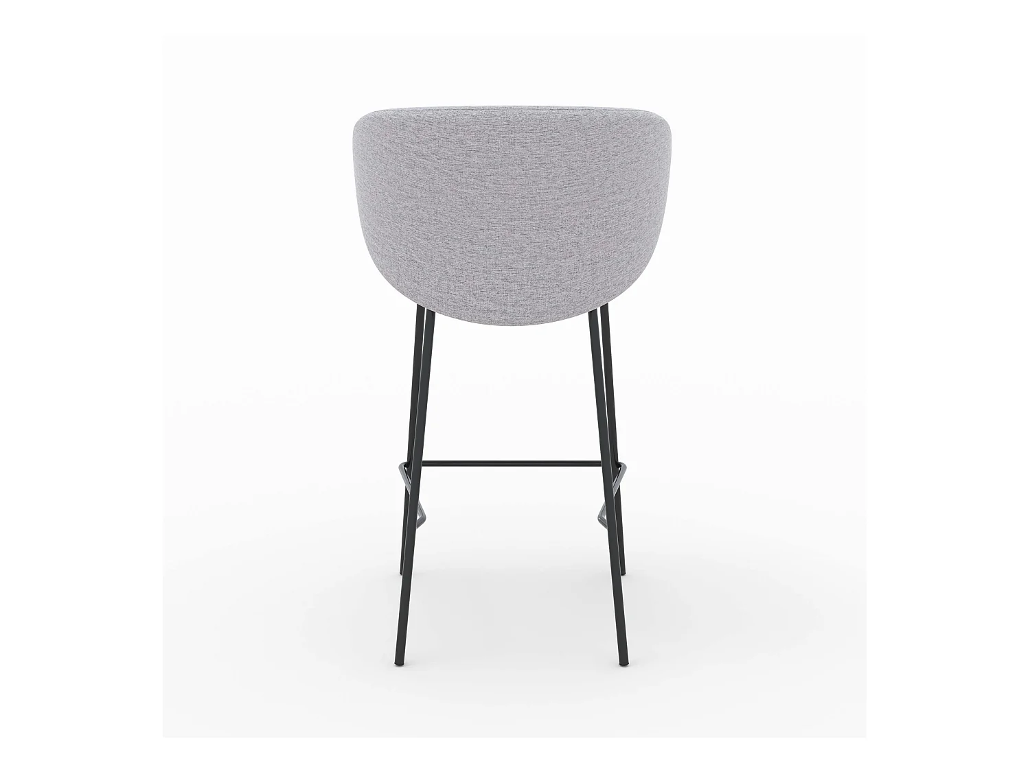 Set di 2 sedie per isola centrale in tessuto grigio chiaro 68 cm - Victoria
