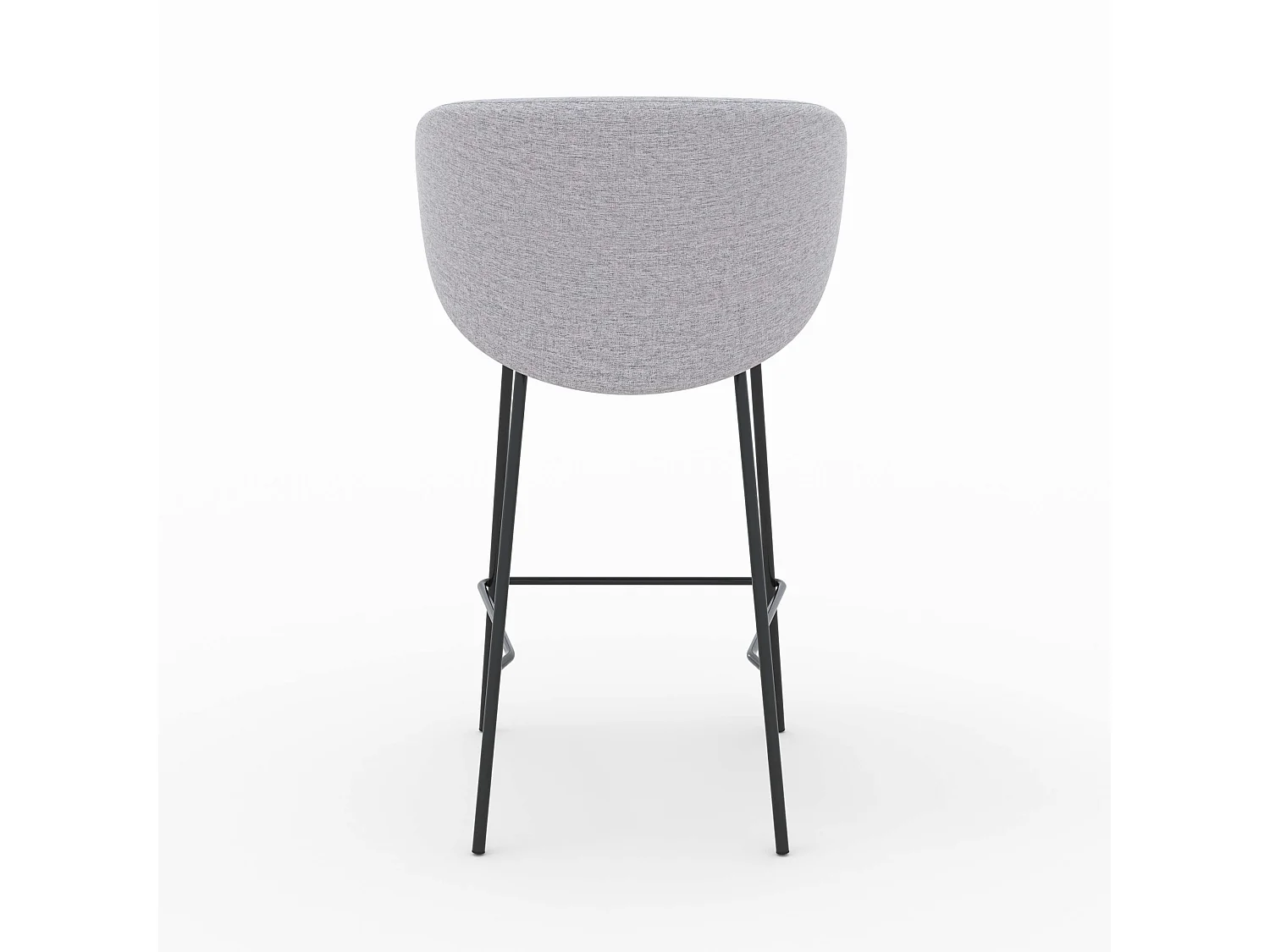 Lot de 2 chaises pour îlot central en tissu gris clair 67 cm - Victoria