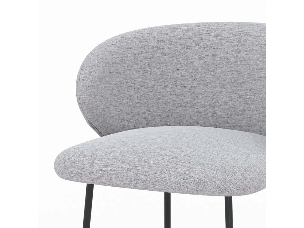 Lot de 2 chaises pour îlot central en tissu gris clair 67 cm - Victoria
