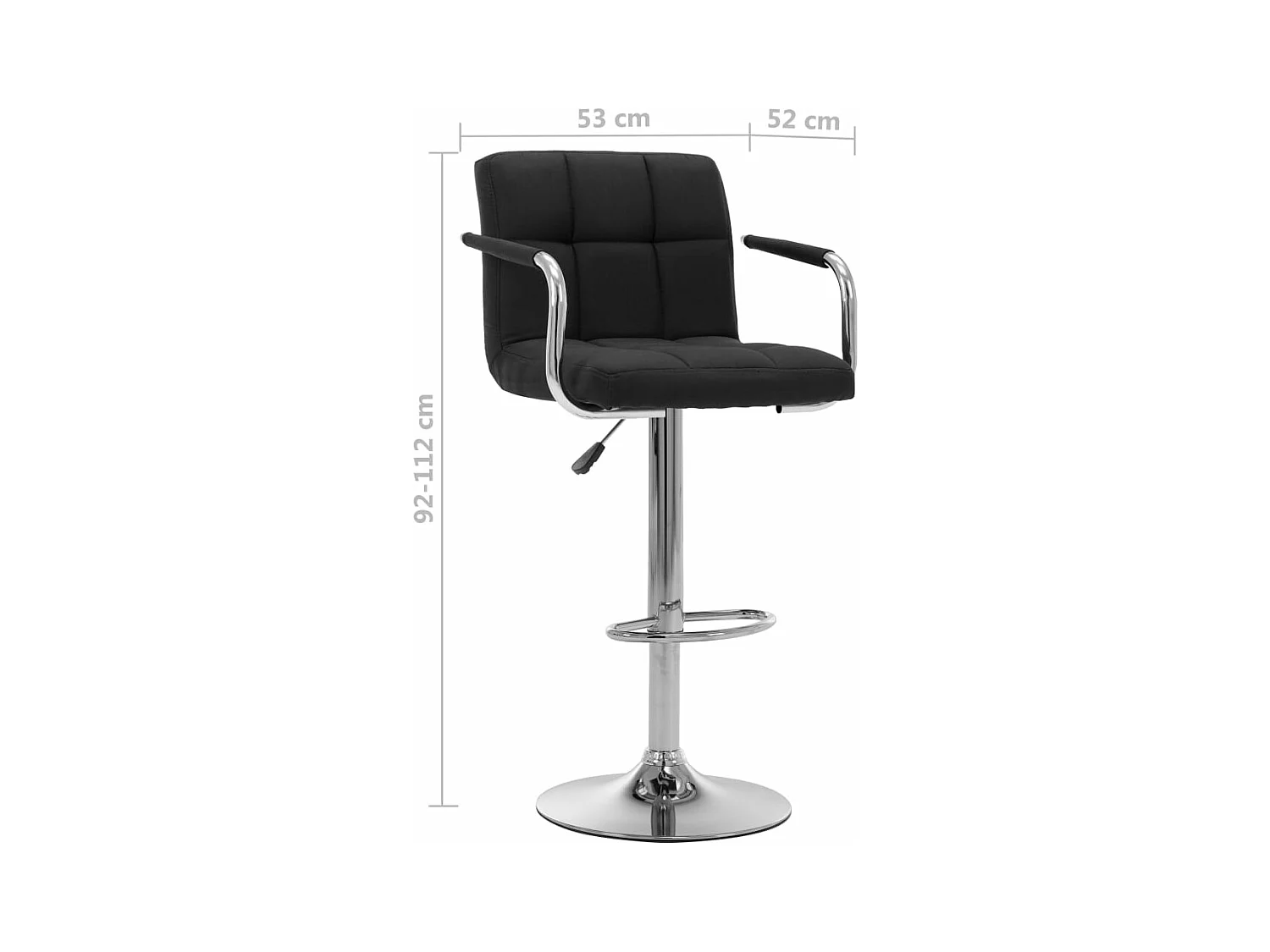 Barhocker Schwarz Stoff