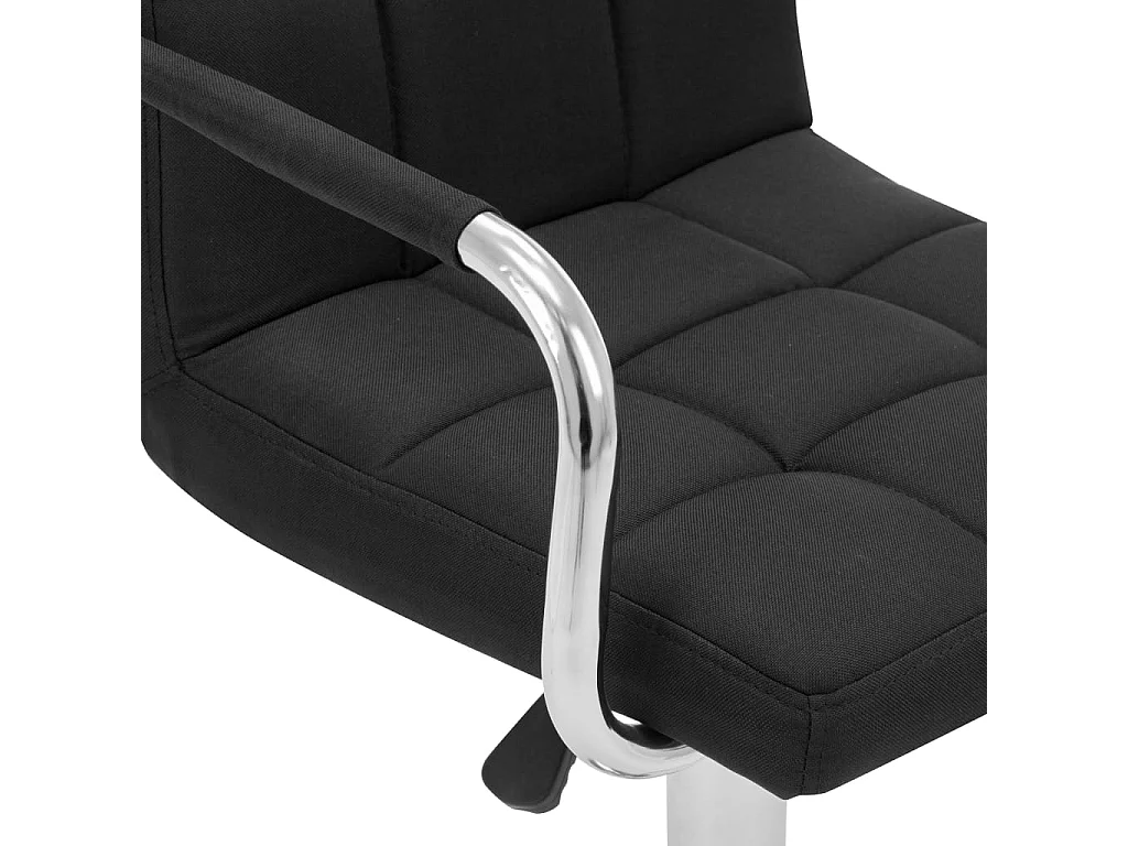 Taburete de barra de cocina de tela negro