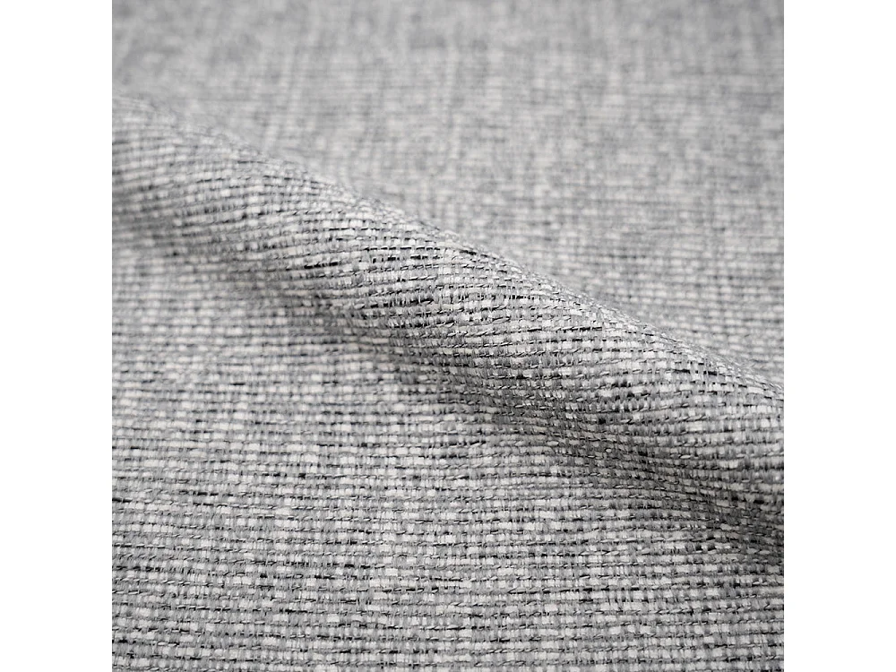 Lot de 2 chaises en tissu gris foncé chiné et pieds en métal noir - Nao