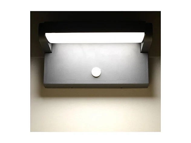 Applique Murale Orientable LED 12W 720 LM DEtecteur 3000°K Gris IP54