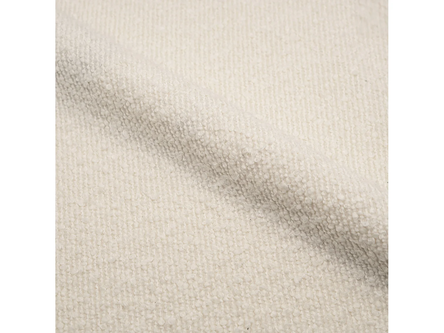 Set di 2 sedie in tessuto bouclé bianco sporco con gambe nere - Maëlie