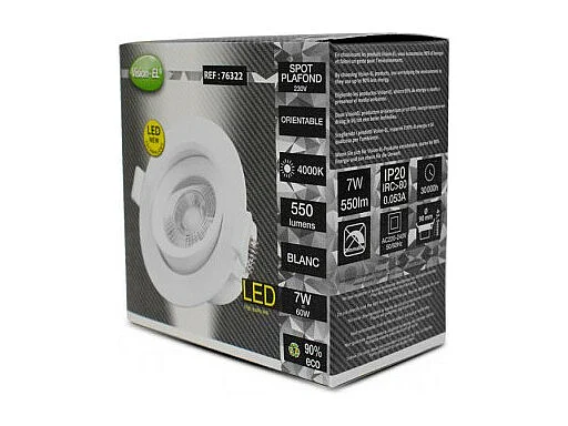 Spot LED Plafond 7 Watt 4000°K Boite