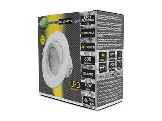 Spot LED SMD Orientable 10W 3000°K