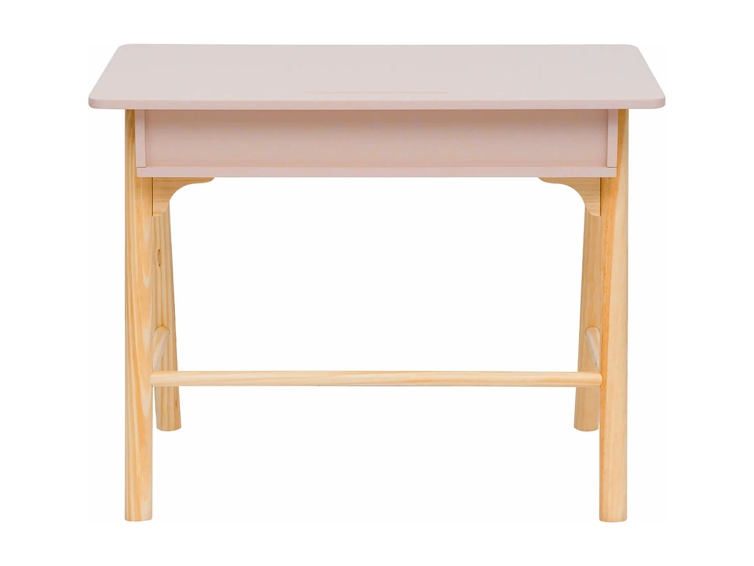 Scrivania per Bambini Rebecca Mobili Badal 70x90x50 MDF Pino Rosa Marrone